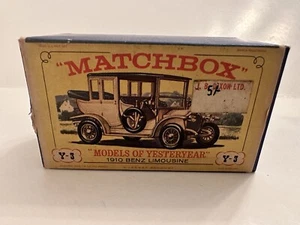 Matchbox Y-3 1910 Benz Limousine Models Of Yesterday - Picture 1 of 9