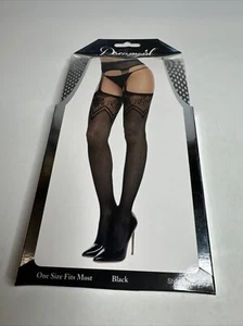 Fishnet Suspender Garter Pantyhose One Size Style 0372 - Picture 1 of 24