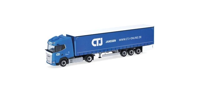 Herpa 318495 - 1/87 DAF XG Rimorchio Con Tende "CTJ" (NRW/Dormagen)