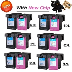 Schwarz/Farbe Tintenpaket Kombipack passt für HP 60XL 61XL 62XL 63XL 64XL 65XL 67XL - Bild 1 von 12