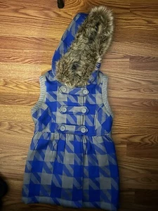 Girls Hooded Vest Sleeveless Coat - Picture 1 of 3