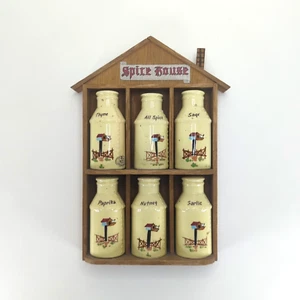 Coctelera de especias de cocina vintage de Japón para casa de pájaros árbol con estante de madera - Imagen 1 de 15