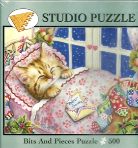 Bits & Pieces "Letter to Santa" (by Kayomi Harai) Christmas Kitten 500 pc Puzzle - Picture 1 of 2