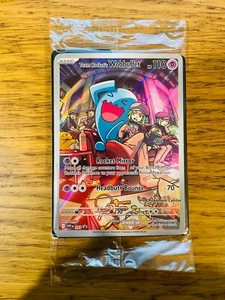 ¡SELLADO! Tarjeta promocional estampada Team Rocket's Wobbuffet SVP 203 DR Pokemon Center ETB - Imagen 1 de 3