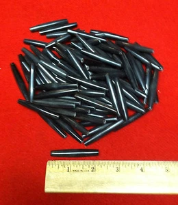 2" INCH BLACK REAL BUFFALO HORN HAIRPIPE (100 PCS) NATIVE AMERICAN CHOKER BEADS - Picture 1 of 2