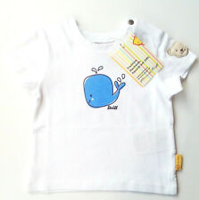 T-Shirt Gr.56 Steiff NEU 100% Baumwolle weiß blauer Wal baby sommer