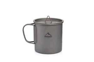 Camping Mug Titanium Cup Tourist Tableware Picnic Utensils Outdoor Kitchen Equip - Picture 1 of 12