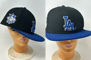 Dodgers Black New Era 59FIFTY size 8 Hat Fitted LA Silver Trim National League L - Picture 1 of 13