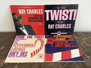 ~ Vintage Ray Charles Peppermint Lounge Joey Dee Twisting Vinyl Lot QTY 4 Album - Picture 1 of 18