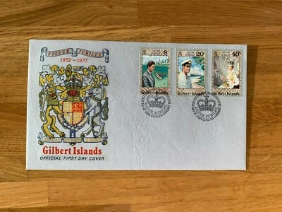 GILBERT ISLANDS 1977 FDC QUEEN ELIZABETH 2 SILVER WEDDING PRINCE CHARLES PICK 1 - Image 1 of 3