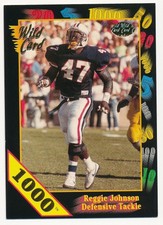 REGGIE JOHNSON 1991 WILD CARD DRAFT 1000 STRIPE #4 ARIZONA WILDCATS ROOKIE SP