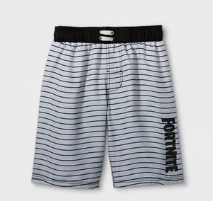 Boys' Fortnite Ombre Swim Trunks - Black/Gray, XXL- FREE SHIPPING - Picture 1 of 3