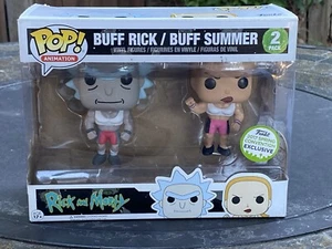 Funko Pop! Rick and Morty Buff Rick and Summer 2 Pack 2017 Spring Con Exclusive - Picture 1 of 7