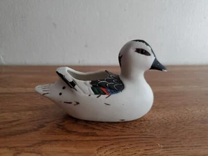 Vintage Handpainted Ceramic Duck Figurine Miniature  - Picture 1 of 7
