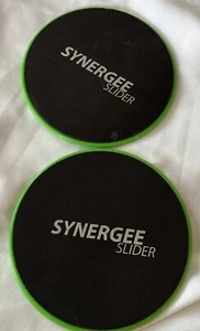 Synergee Core Sliders. Dual Sided Use on Carpet or Hardwood Electric Green - Picture 1 of 3