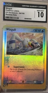 Wingull Pokemon 2003 EX Sandstorm - 84/100 Reverse Holo VINTAGE CGC GEM MINT 10 - Picture 1 of 2