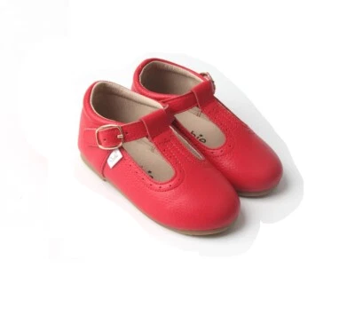 Starbie Soft-Sole / Hard-Sole Baby Mary Janes - Red, Baby T-Bar Shoes, Toddler M - Image 1 of 4