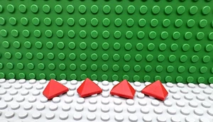 Lego 4 rote 2x1 Dachziegel spitze Schrägen 45 Grad NEU - Bild 1 von 1