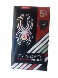 SPYDER 5-Pack Mens Small Size 32-34 Logo Pro-Cotton Ribbed Tank Top - Picture 1 of 4