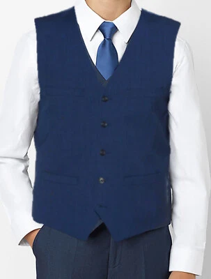 $79 Perry Ellis мужской Slim Fit эластичной текстурированный Slub костюм жилет, темно-синий, 2XL - Изображение 1 из 2