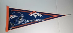 NFL Denver Broncos Vintage 1990 AFC División Oeste Equipo Logo Fútbol Banderín - Imagen 1 de 1