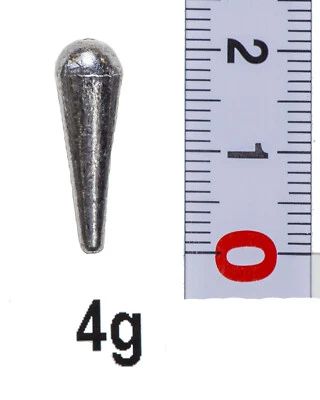 Tropfenblei Birnenblei Inline Durchlaufblei Grundblei 4g 10 Stk. - Bild 1 von 3