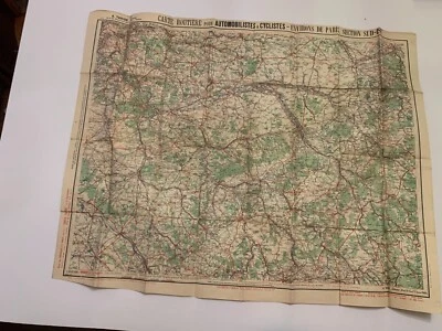 Mapa Motor A. Taride c.1920 Automóvil y Ciclistas de Francia Nº7 Foto 1 de 4