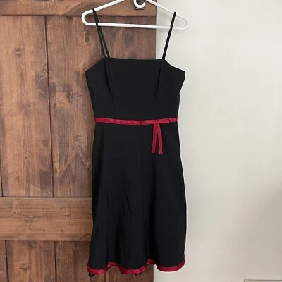 Vintage 90s In San Francisco Dress 13 Black RETRO Grunge Emo Y2K VLV Empire - Image 1 of 4