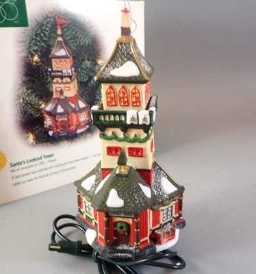DEPARTMENT 56 Dept 56 Santa's Lookout Tower Lighted Ornament North Pole Series 98773