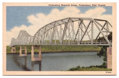 VTG Parkersburg Memorial Bridge, Parkersburg, West Virginia Postcard - Image 1 of 2