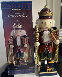 Hand Painted Kirkland Wooden Nutcracker  With Original Box Pre-Owned - Picture 1 of 6