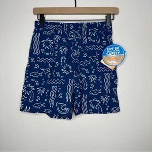 Columbia Swim Shorts Youth Medium 10/12 Blue PFG Omni-Shade UPF 50 AOP - Picture 1 of 4