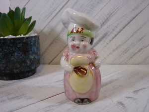 Salero individual vintage de porcelana para chef femenino - Japón - G1 - Imagen 1 de 8