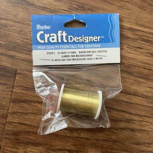 Darice Beading Wire 34 Gauge 24 Yard Gold - Picture 1 of 2