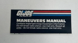 GI Joe ARAH Vintage "Maneuvers Manual" Mini Catalogue Toy Insert - Bild 1 von 3