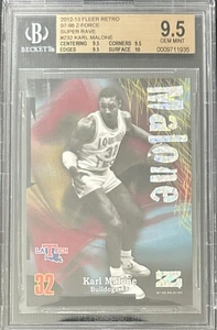 2012-13 Fleer Retro #Z-32 Karl Malone 97-98 Z-Force Super Rave #/50 BGS 9.5 - Bild 1 von 2