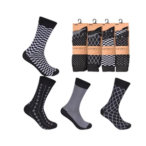 3,6,9,12 Men's Cotton Rich Suit Socks High Impact Design Work Socks UK 6-11 - Picture 1 of 7