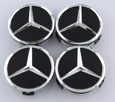 4pcs x 75MM Wheel Centre Rims Cover Hub Caps Fit For Mercedes Benz A C E S GLK Foto 1 de 3