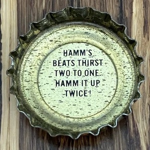 1970 EE. UU. Hamm It Up! Gorra Crown: Hamm’s Beats Thirst Two to One. ¡Dos veces! - Imagen 1 de 2