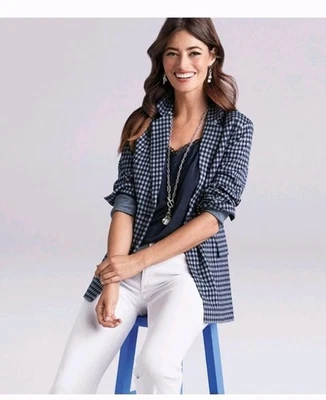 Blazer CABI The Explorer Checkup Carrera Clásico Talla Mediana Nuevo con Etiquetas Foto 1 de 4