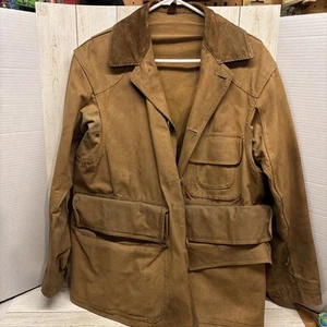 Vtg Redhead Bone Dry Size Small Canvas Hunting Duck Jacket Game Inner Pouches - Picture 1 of 6
