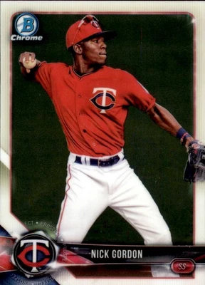2018 Bowman Chrome Prospects Baseball Card #BCP49 Nick Gordon - Image 1 of 2