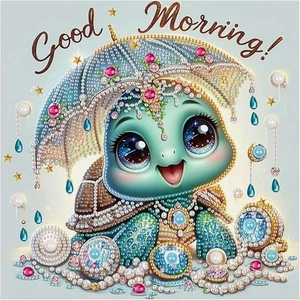 5D Special Shape Diamond Art Kits for Beginners, Cute Sea Turtle Diamond Paintin - Picture 1 of 7