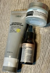 Lot VCO SNAIL MUCIN 92% MOISTURIZER 1.76 OZ Vitamin C Serum & Cleanser - Picture 1 of 4
