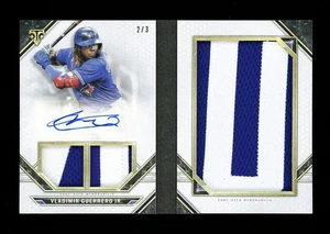 2021 Topps Triple Threads Vladimir Guerrero Jr. Patch Auto Booklet 2/3 #LPAR-VGJ - Picture 1 of 2