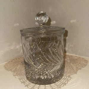 Barattolo cristallo piombo vintage di cristallo riflessi trasparenti Polonia anni 60 senza difetti - Foto 1 di 18