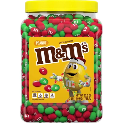 M&M'S Christmas Peanut Milk Chocolate Candy, 62 oz. - Image 1 of 4