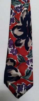 Blair Men's Sik Tie Multi-Colored Flowers Red, Green, Purple, White - Image 1 of 4