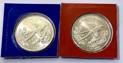 2008 P&D Oklahoma State Quarters in U.S. Mint Set Plastic - Image 1 of 2