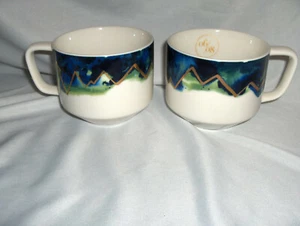 2 Starbucks Coffee 12 Oz Mugs Cup 2015 Artisan Series Story Of Elevation NICE - Foto 1 di 7